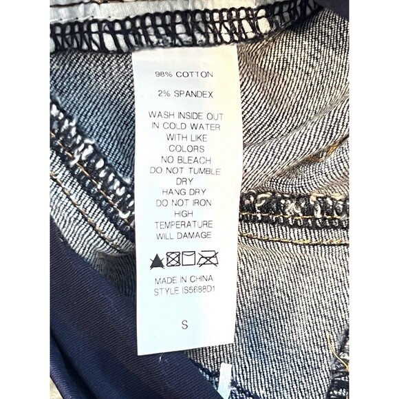 PinkBlush Special A LA Maternity Shorts Blue Denim Ripped Distressed Jeans Small - Picture 11 of 11